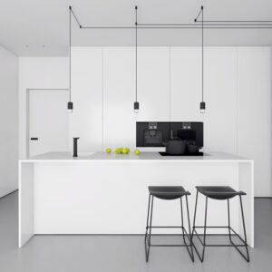 White grey minimalist small cabinet