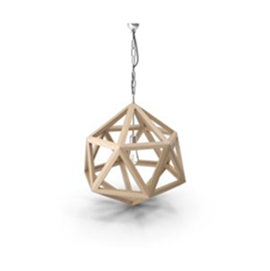Wooden ceiling lamp
